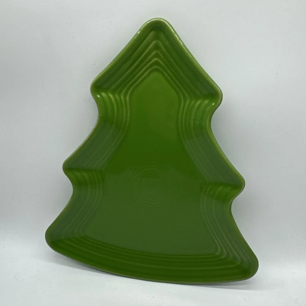 Fiestaware Shamrock Christree Shaped Plate Retired HTF Rare #4